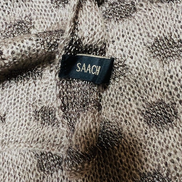 SAACHI NIALEY POLKA DOT SCARF GREY METALLIC TS6546 - Picture 6 of 7